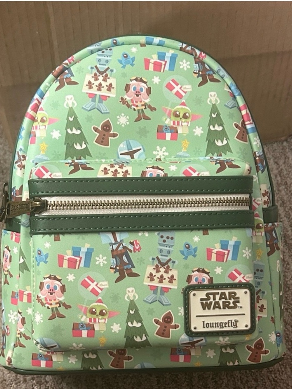 Loungefly Star Wars The Mandalorian Chibi Holidays Mini Backpack